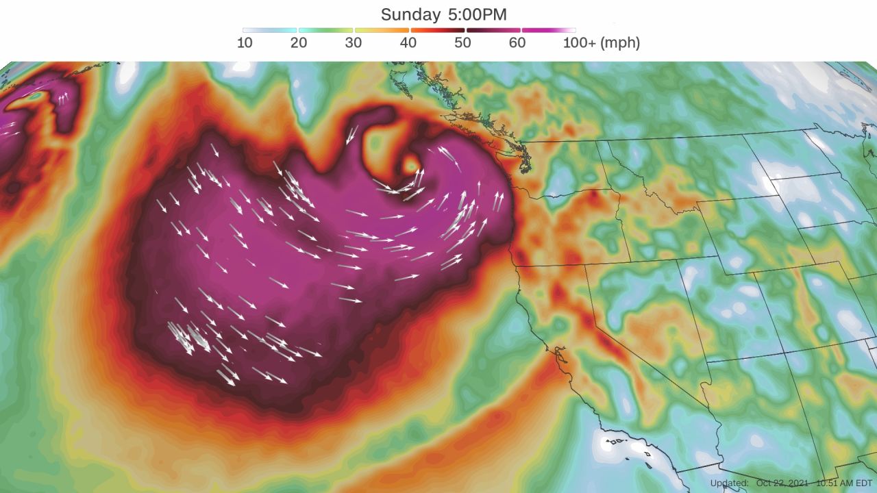 weather bomb cyclone atmospheric river wind 10222021
