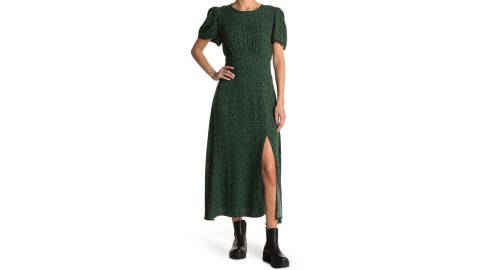 AFRM Jamie Print Open-Back Short-Sleeve Dress