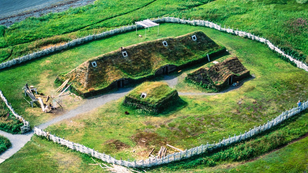 This is a reconstructed Viking Age building adjacent to the site of L'Anse aux Meadows site in Newfoundland, Canada.
