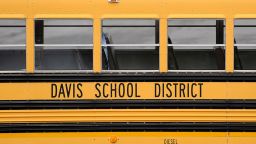 A Davis School District bus sits at the Bus Farm in Farmington, Utah, in this undated photo. In a probe released Thursday, Oct. 21, 2021, by the Department of Justice's Civil Rights Division, the investigation found widespread racial harassment of Black and Asian American students at the Utah school district, including hundreds of documented uses of the N-word and other racial epithets over the last five years. (Matt Gade/The Deseret News via AP)