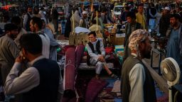 Afghans sell their personal belongings to raise money, citing unemployment, starvation and needing money to leave the country, in Kabul, Afghanistan, on September 20, 2021. 