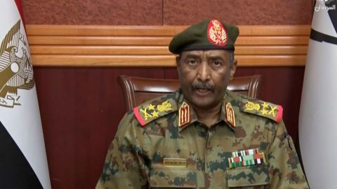 Sudanese General Abdel Fattah Burhan said that the military had dissolved its power-sharing government on Monday in a televised address.