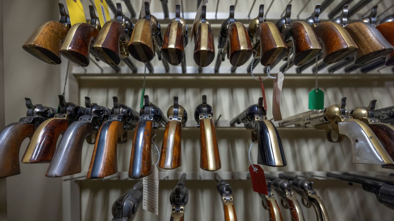 Prop guns are seen at Independent Studio Services in California on October 22, 2021.