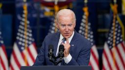 President Joe Biden delivers remarks at NJ Transit Meadowlands Maintenance Complex to promote his "Build Back Better" agenda, Monday, Oct. 25, 2021, in Kearny, N.J. 