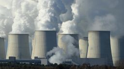 PEITZ, GERMANY - NOVEMBER 15: Steam rises from the cooling towers of the Jaenschwalde coal-fired power plant on November 15, 2018 near Peitz, Germany. The Jaenschwalde power plant is the fourth highest producer of CO2 emissions of any power plant in Europe, with approximately 25 million tons annually. Germany has invested heavily into renewable energy sources such as wind and solar, though critics charge the government is not doing enough to phase out the country's continued reliance on coal. Of the 20 biggest CO2 emitting coal-fired power plants in Europe, eight are in Germany.  (Photo by Sean Gallup/Getty Images)