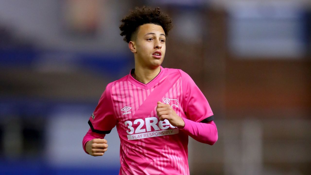 Gordon during a Sky Bet Championship match for Derby County against Birmingham.