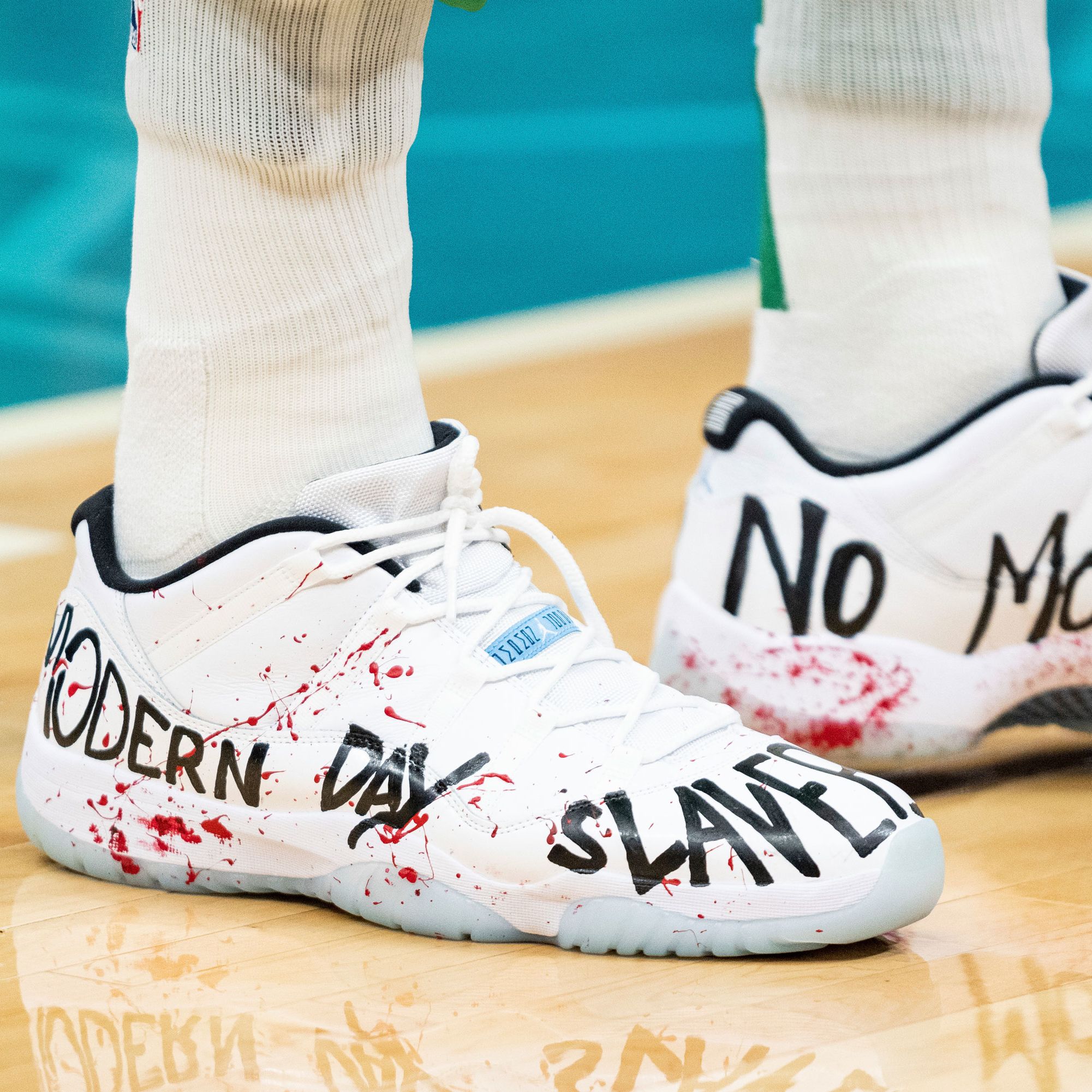 Enes Kanter says Nike is 'scared to speak up' China and wears 'Modern Day Slavery' shoes in protest of Uyghur treatment |