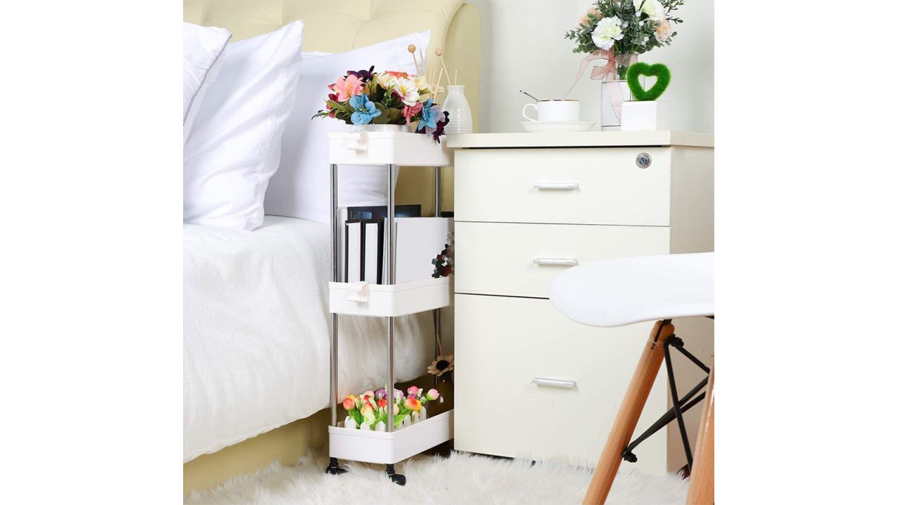 laundry room organization under 20 Spacekeeper 3 Tier Slim Storage Cart