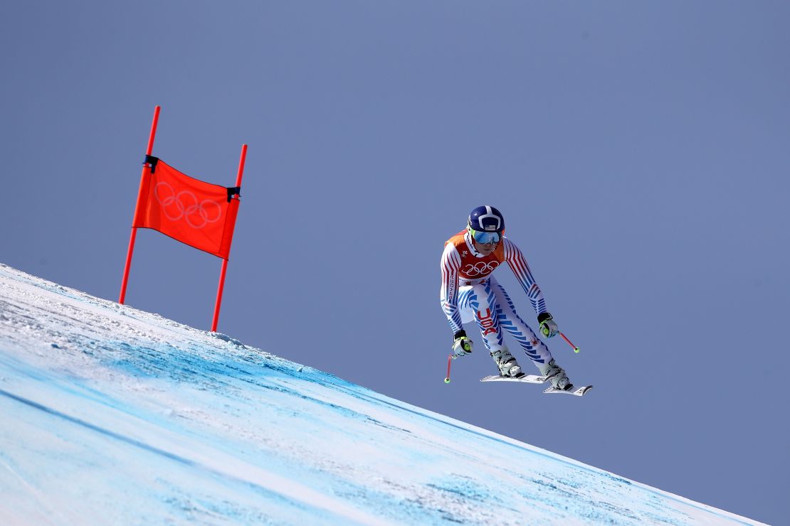 Vonn competes during the Ladies' Alpine Combined at the PyeongChang 2018 Winter Olympic Games.
