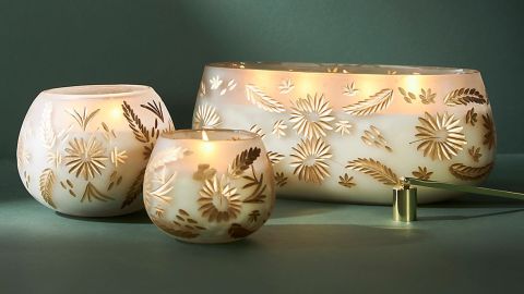 Joyful Glass Candle