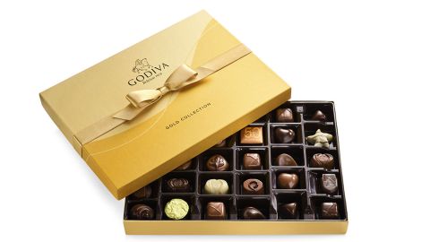 Godiva assorted chocolate gift box in gold