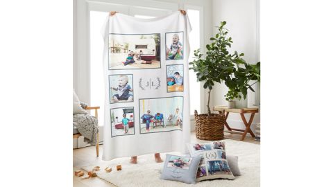 Tilty Collage Fleece Photo Blanket