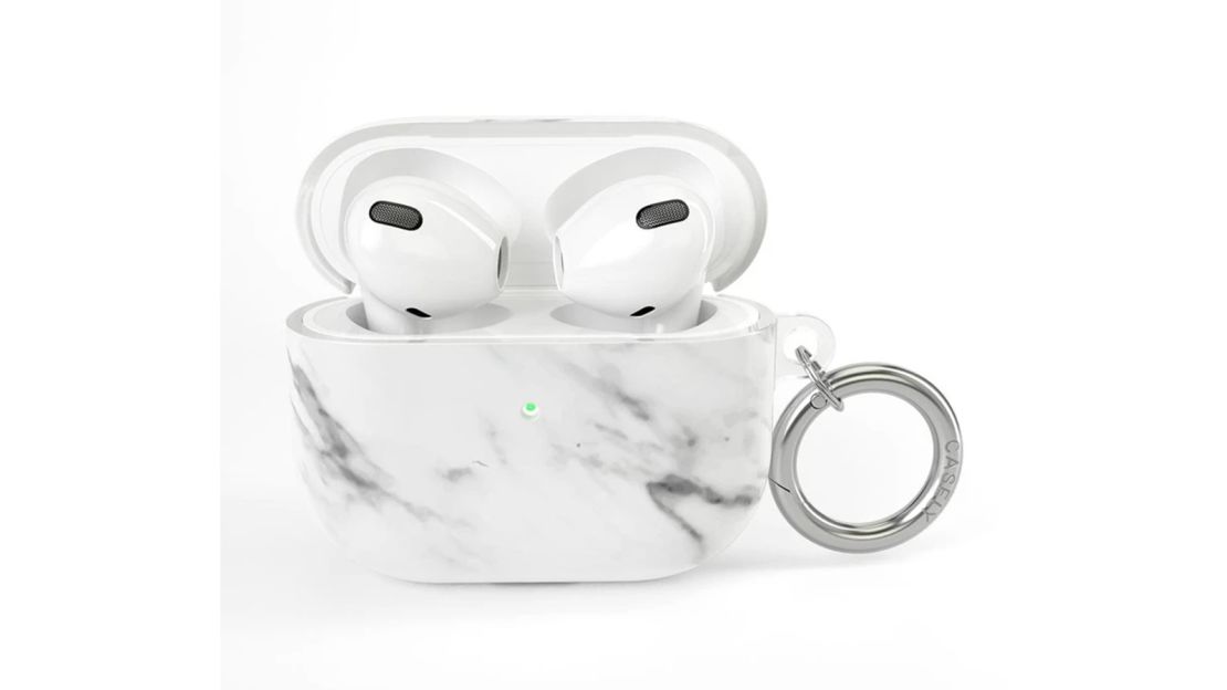 Classic White Marble AirPods Case