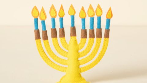 Handmade Felt Menorah