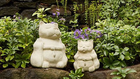 Michael Gentilucci Zen Chat Jardin Sculpture