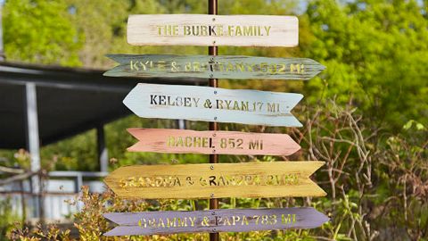 Chris Crooks Personalized Family Member Signpost