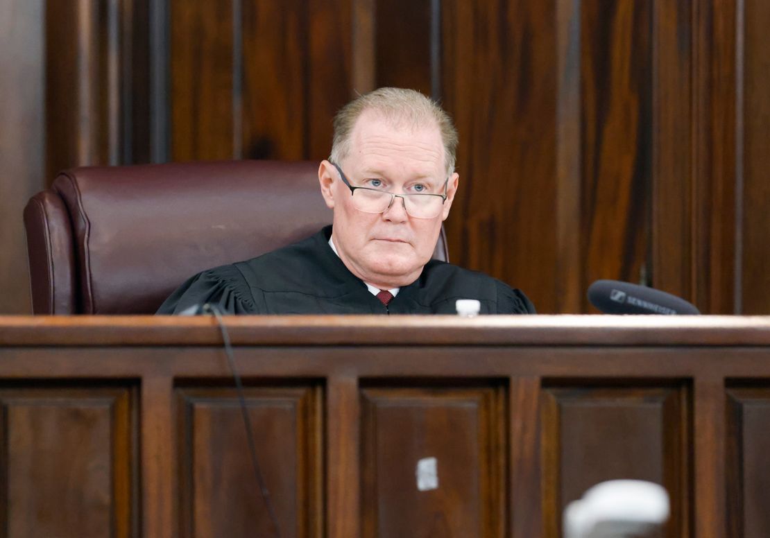 Judge Timothy Walmsley presides over the jury selection process at the Glynn County Superior Court, on October 27.