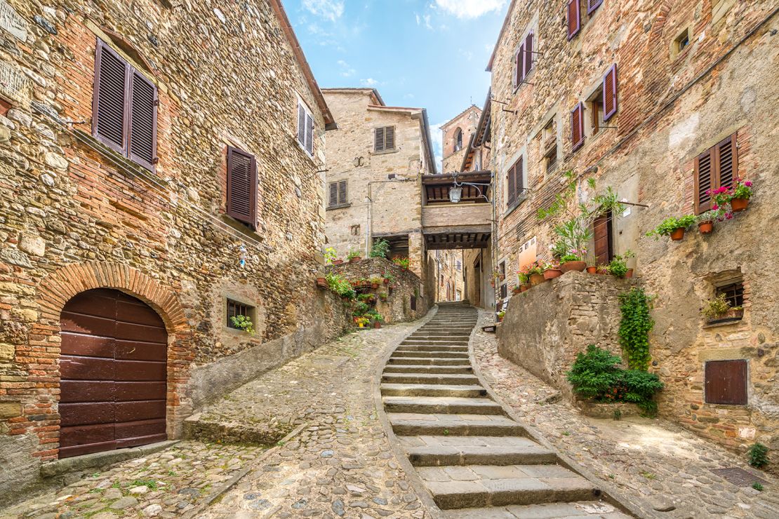 Anghiari's streets were designed for Renaissance-era warriors.