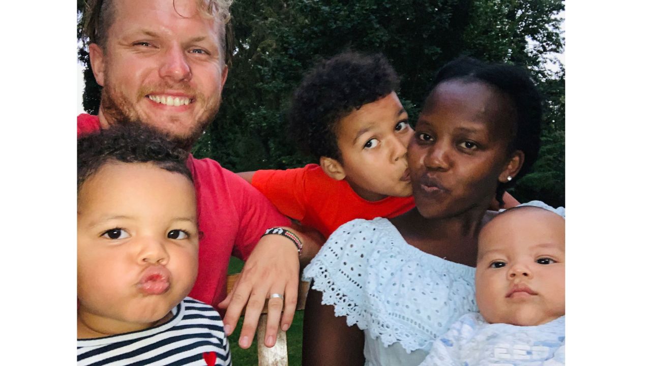 <strong>Family photo: </strong>In 2020, Sallie and Klaus had their third child. They're bringing up their children to embrace German and Kenyan culture.