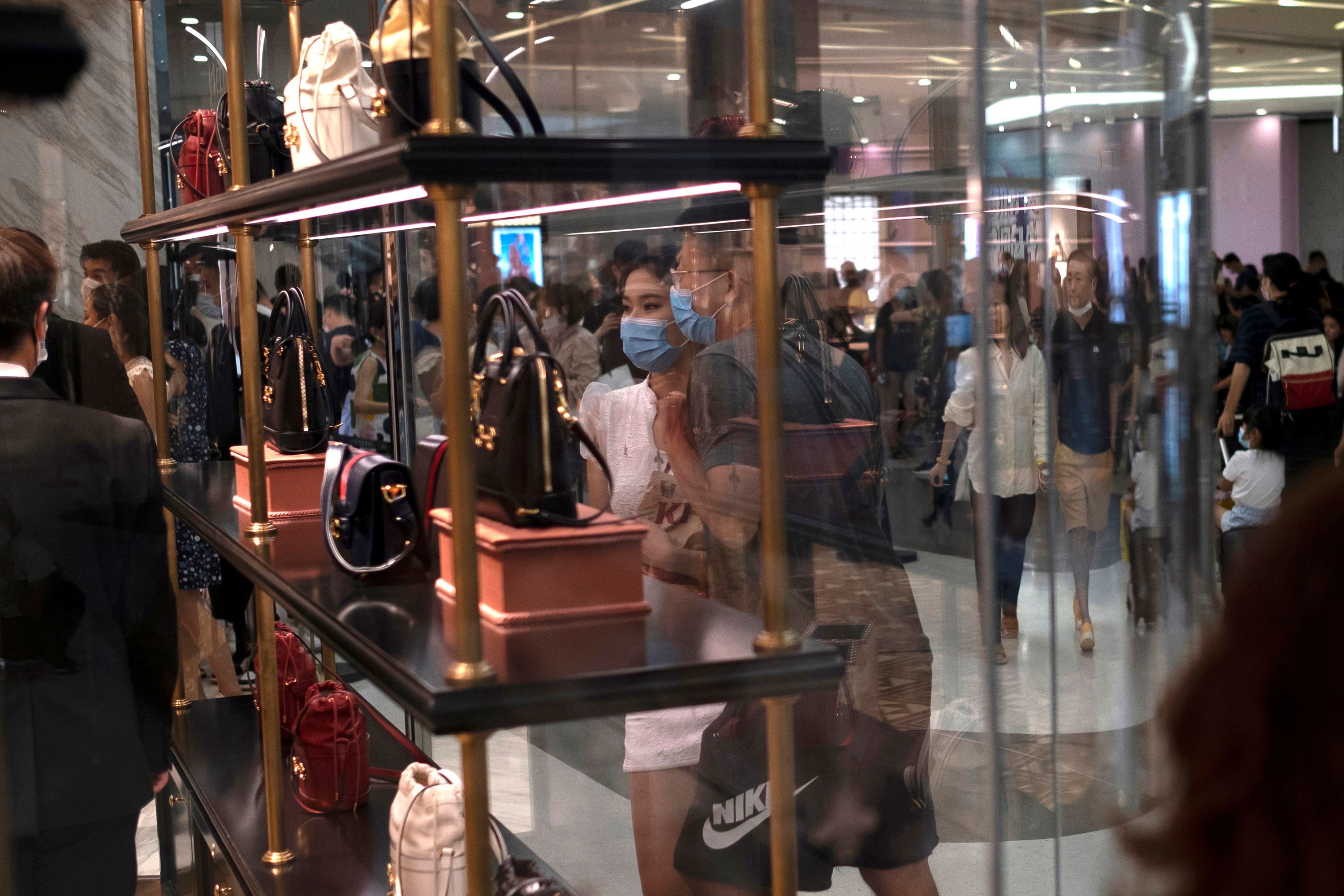 SHANGHAI, CHINA - JANUARY 15, 2021 - A Louis Vuitton store in a