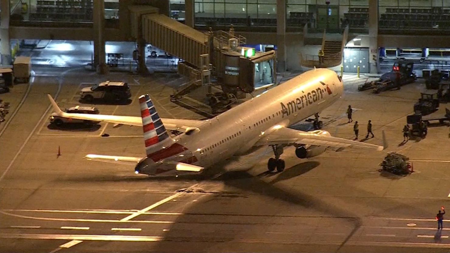 American Airlines flight 976 was diverted to Denver, Colorado, after the incident.