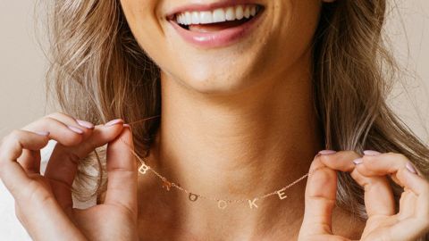 Caitlyn minimalist monogram necklace