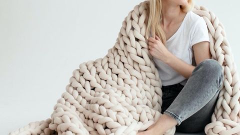 WoolArtDesign Chunky Knit Blanket 