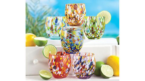 UnoAllaVota Set of 6 Murano Style Drinking Mugs