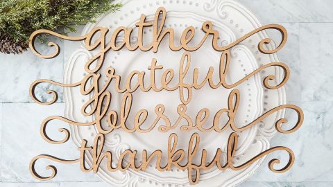 PurpleJenDesigns Thanksgiving Place Card Setting