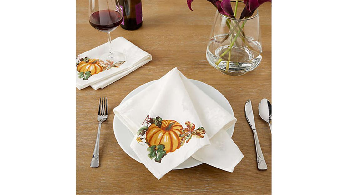 Bed Bath & Beyond Pumpkin Border Napkins, Set of 4