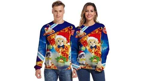 Sixdaysox Cheerful Ugly Christmas Sweaters for Men and Women
