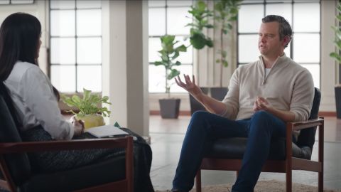 A screenshot of Facebook's TV commercial titled "An Open Conversation on Content Regulation"