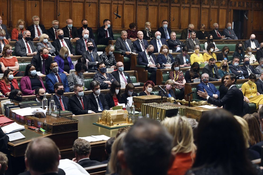 Britain's lawmakers wore masks in the House of Commons last week, after the health secretary encouraged them to 'play their part' in curbing Covid-19 transmission. Few MPs were spotted in face coverings before last week.