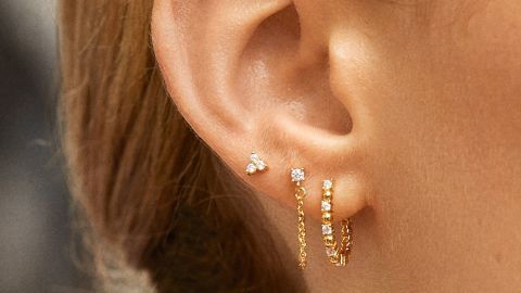 BaubleBar Lydia 18-Karat Gold Earring Set 
