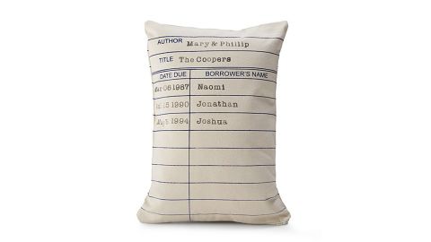 Personalized Library Card Pillow