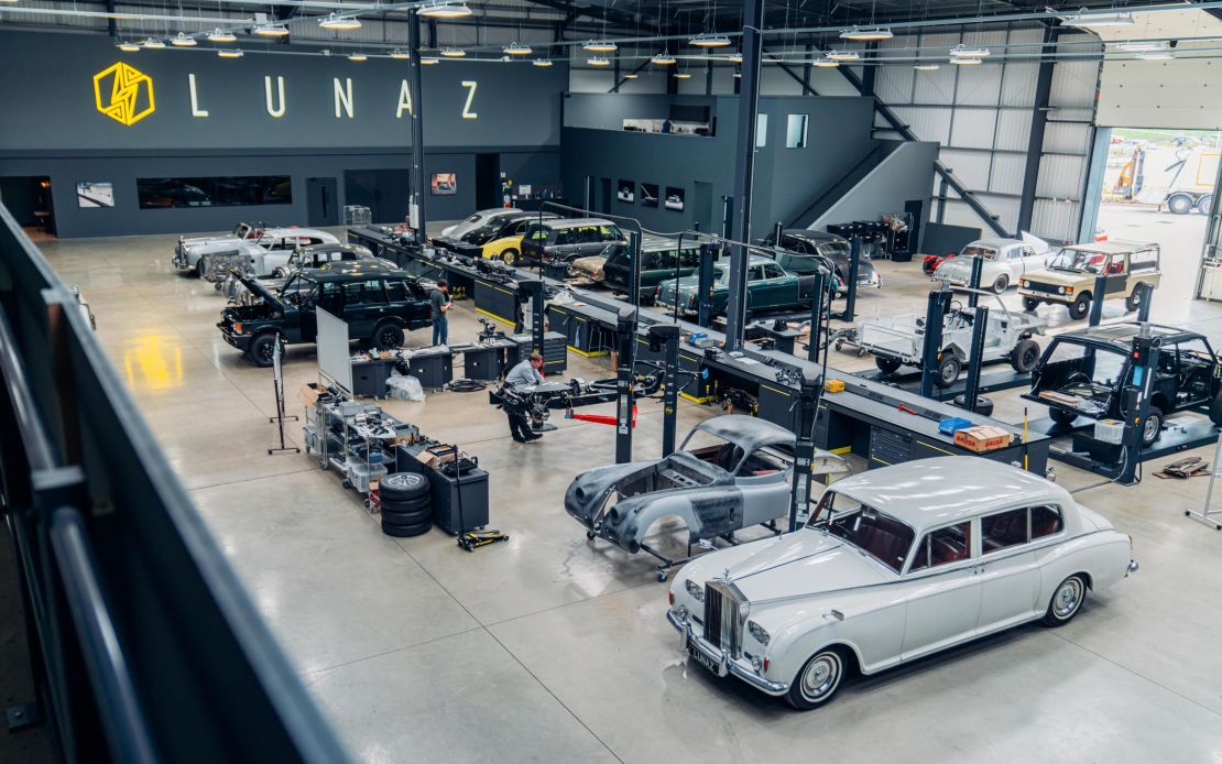 Lunaz works on 120 car conversions annually in its workshop in Silverstone, England.
