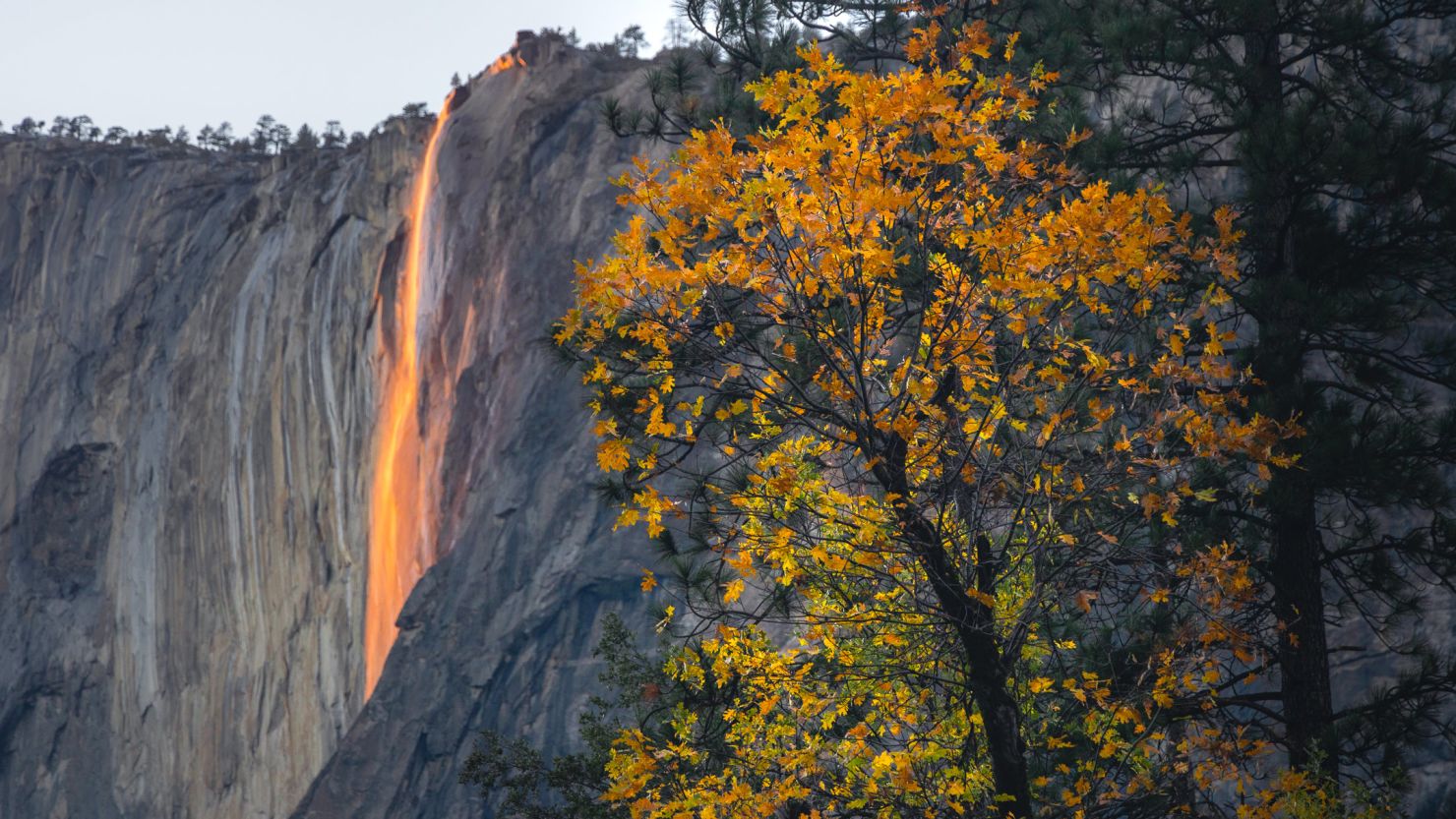 Scott Oller says the "firefall" at Horsetail Fall in Yosemite National Park is "one of the most surreal things" he's ever seen. He took this photo on Tuesday, October 26.