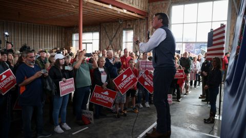 Virginia Republican gubernatorial candidate Glenn Youngkin gives remarks at a campaign event on October 29, 2021, in Charlottesville, Virginia.