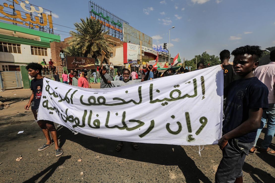 Sudanese people are calling for a civilian-led government to be returned to power. 