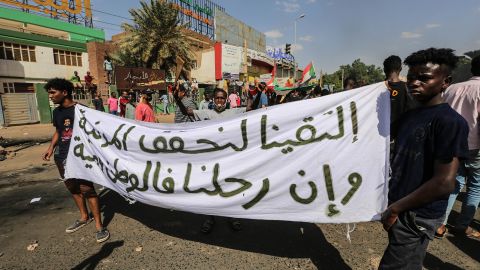 Sudanese people are calling for a civilian-led government to be returned to power.