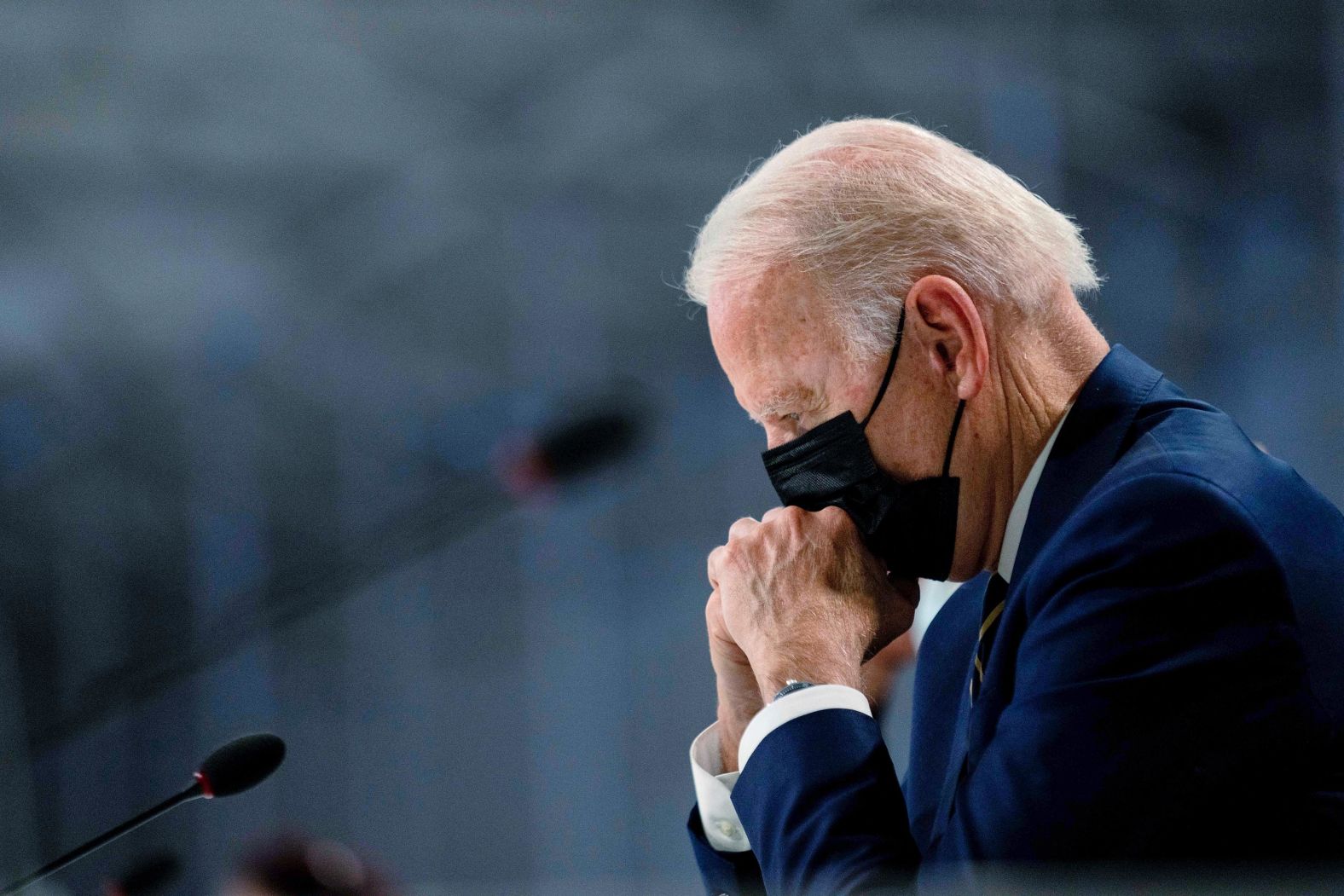 Biden attends the opening session of the summit.