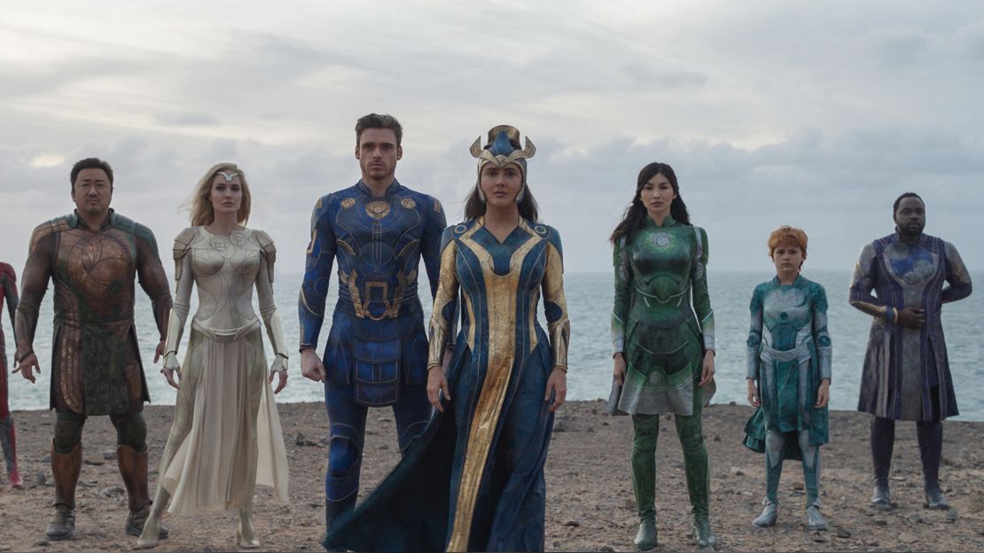 The cast of Marvel Studios' film "Eternals" is shown.