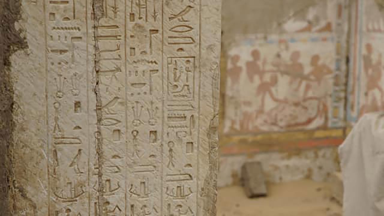 Archaelogists uncovered a number of tombs belonging to ancient dignitaries.