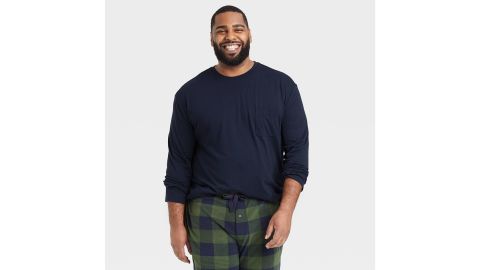 Goodfellow & Co Men’s Olive Plaid Microfleece Pajama Set