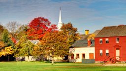 Autumn in Portsmouth New Hampshire.  It is a historic seaport and popular summer tourist destination. Portsmouth is the third oldest city in the USA. New  Hampshire is one of New England's most popular fall foliage destinations bringing out some of  the best foliage in the United States