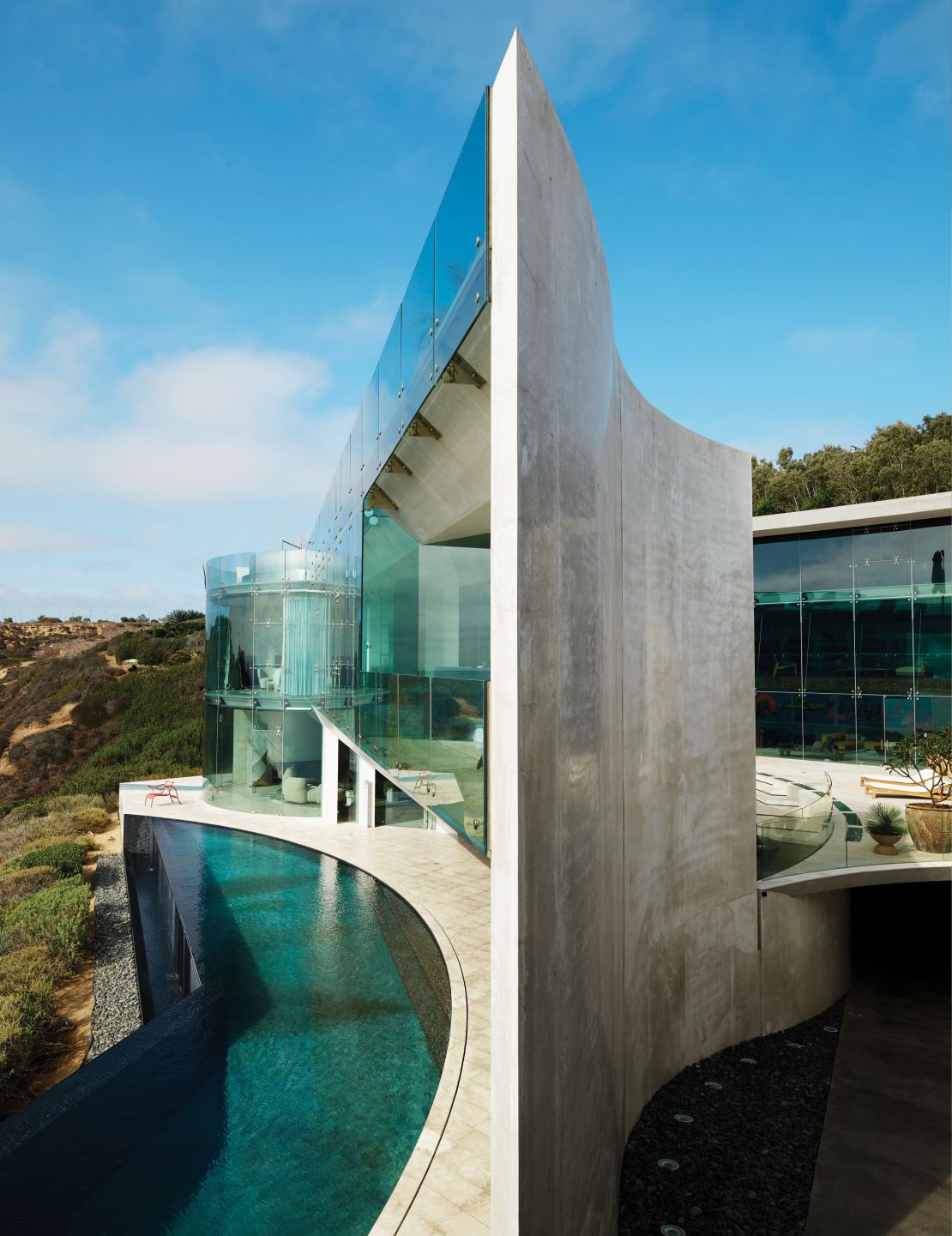 An exterior view of Alicia Keys and Swizz Beatz's home, which previously known as "Razor House" but has been dubbed "Dreamland" by the couple.