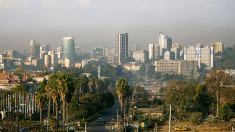 A general view shows the cityscape of Ethiopia's capital Addis Ababa