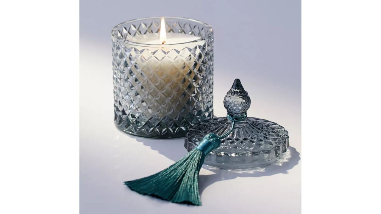 Chloe Glass Cypress Cotton Candle