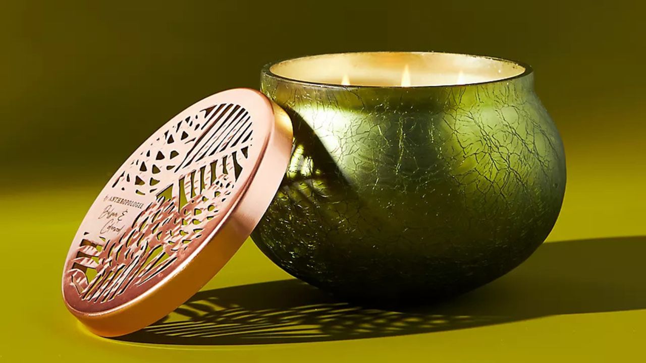 Anthropologie Aurelie Balsam & Cedarwood Glass Jar Candle