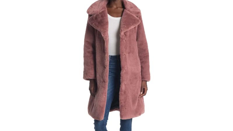 Halogen faux hot sale fur coat